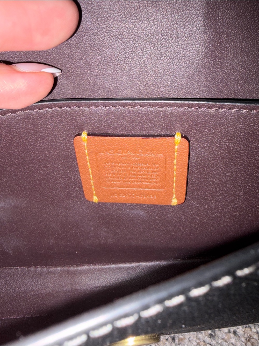 Coach Black Leather Crossbody with Gold C Hardware - Picture 5 of 6